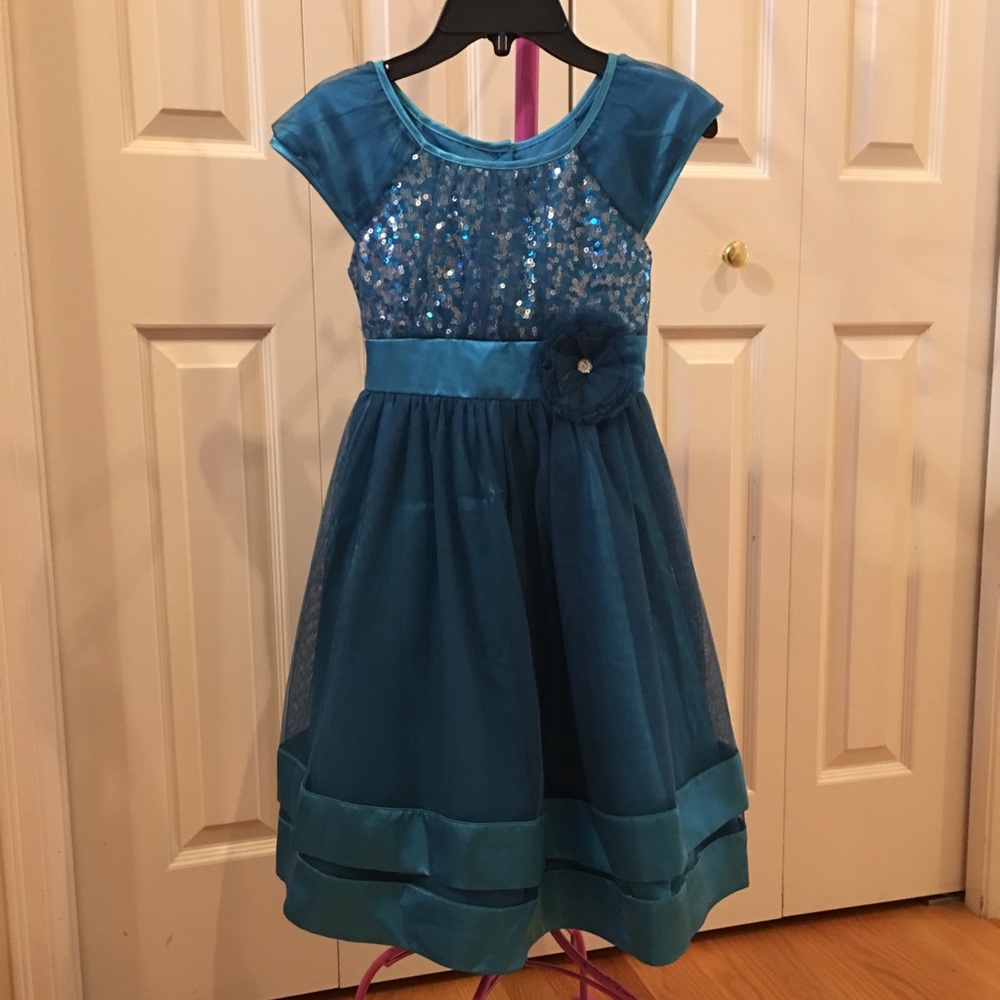 Teal Holiday Dress Size 8